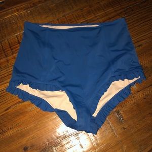 Kortni Jeane L Nvy Ruffled High Waisted Bottom